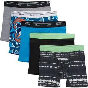 Hanes Originals Boys Boxer Briefs Moisture-Wicking Cotton Stretch, Size L